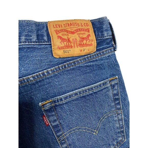 Levi’s 501 Cut Off Denim Jean Shorts-sz 29 - Picture 2 of 6